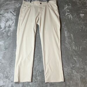 Peter Millar Mens Casual Chinos Pants Khaki Beige Stretch Comfort Size 36/30